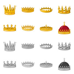 Isolated object of medieval and nobility icon. Set of medieval and monarchy stock symbol for web.