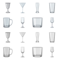Isolated object of form and celebration symbol. Set of form and volume stock symbol for web.