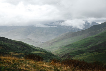 fog and cloud mountain valley landscape