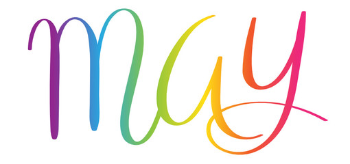 MAY brush calligraphy banner
