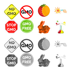 Vector design of test and synthetic logo. Collection of test and laboratory stock vector illustration.