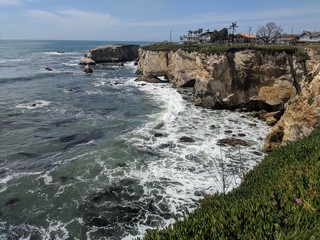 Ocean beach California  sand rock  on the beach
