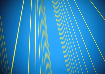 Obraz premium support slings supporting the bridge over the river