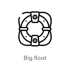 Obraz premium outline big float vector icon. isolated black simple line element illustration from nautical concept. editable vector stroke big float icon on white background