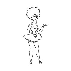 Vector design of dancer and woman sign. Set of dancer and tavern stock vector illustration.