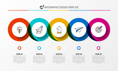 Infographic design template. Creative concept with 5 steps