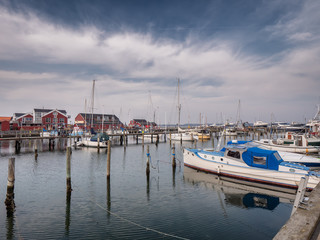 Fototapeta na wymiar Small marina harbor in Juelsminde near Vejle, Denmark