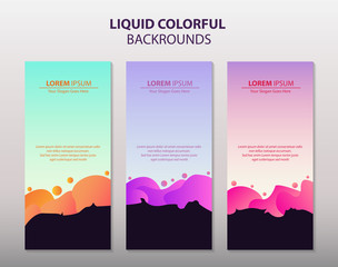 Liquid colorful background for web banner, greeting card & Promotion template