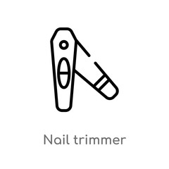 outline nail trimmer vector icon. isolated black simple line element illustration from other concept. editable vector stroke nail trimmer icon on white background