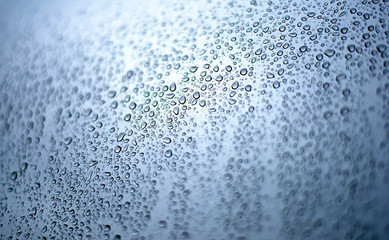 Raindrops on a window glass