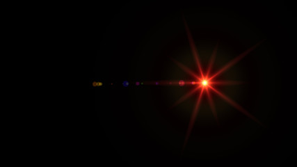 red lens flare