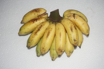 fresh fruit of banana in white background