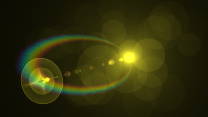 yellow lens flare