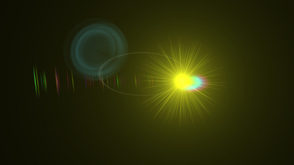 yellow lens flare