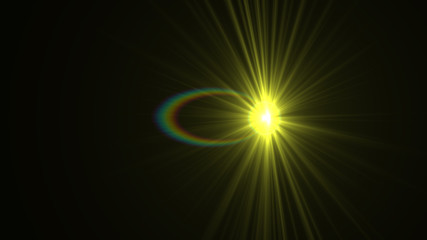 yellow lens flare