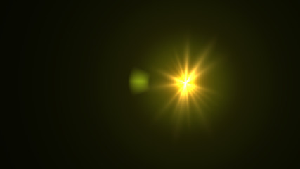 yellow lens flare