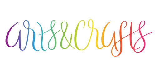 ARTS & CRAFTS  brush callibraphy banner