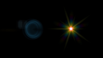 yellow lens flare