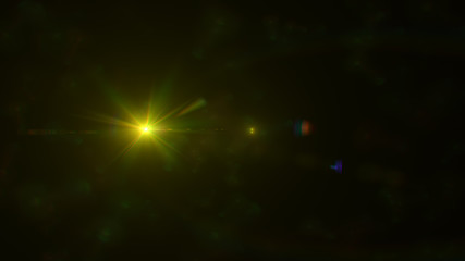 yellow lens flare