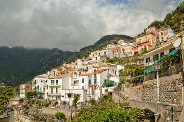Fototapeta na wymiar The village of Albori on the Amalfi coast