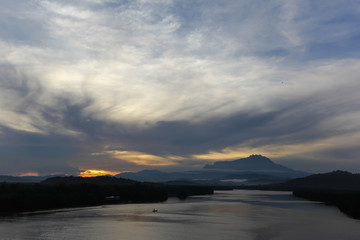 Morning view of Mt. Kinabalu.