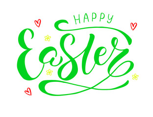 Naklejka premium Happy easter lettering logo Template for easter cards,invitations, badges, stickers, prints. JPG
