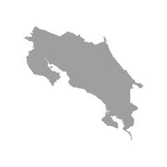 Fototapeta premium Vector map-costaRica country on white background.