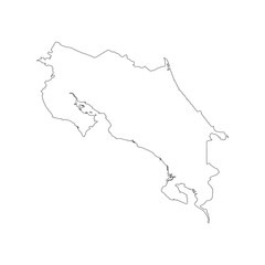 black outline of Costa Rica map