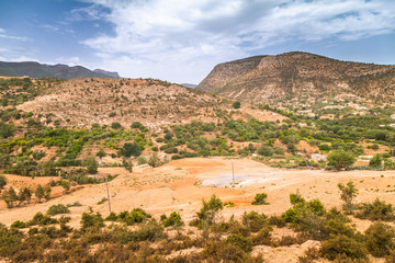 Fototapeta na wymiar Landscape of the Beni Snassen Mountains in northeast Morocco, Africa.