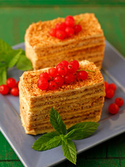 Sponge cake pastries.