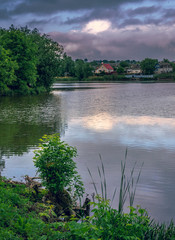 Sunrise in small town