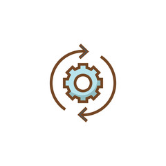 Time Management Icon with Deadline, Hurry, & Punctual Symbolism