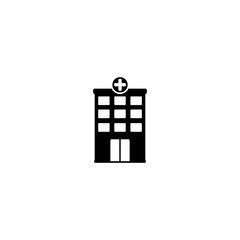 Hospital building vector icon