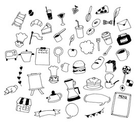 手書きイラスト　カフェ