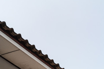 Fototapeta na wymiar roof with blue background