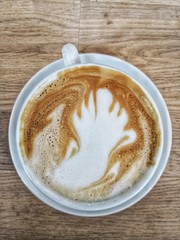 Cappuccino with froth art