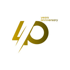 40 Years Anniversary Vector Template Design Illustration