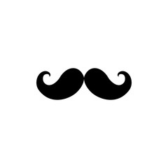 Mustache black icon vector illustration