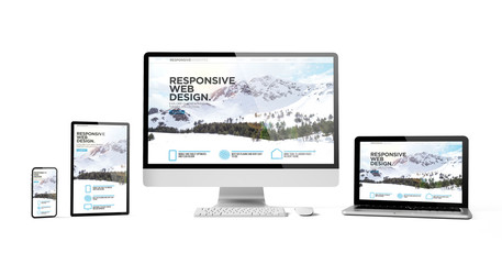 responsive devices isolated responsive design homepage mountain