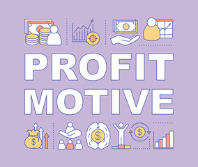 Profit motive word concepts banner