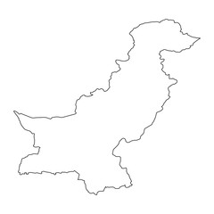 map black outline Pakistan