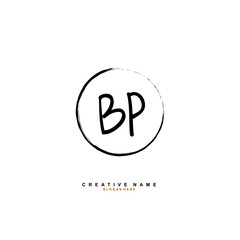B P BP Initial logo template vector.