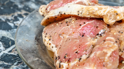 Marinated pork chop