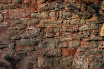 the old stone wall texture.