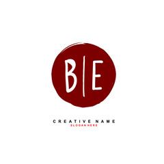 B E BE Initial logo template vector.