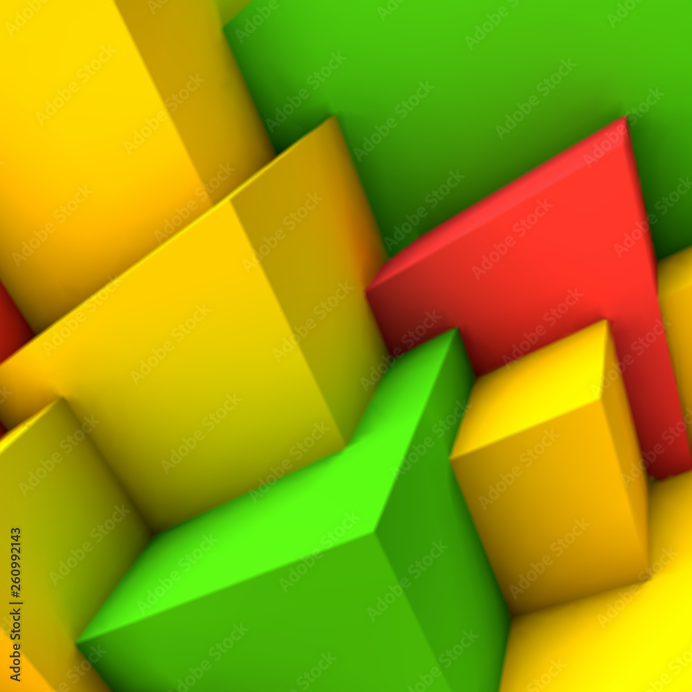 Poster abstract background with colorful cubes