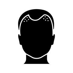 Hair loss glyph icon