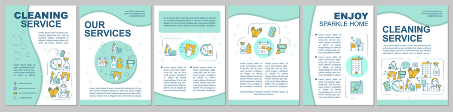 Cleaning service brochure template layout