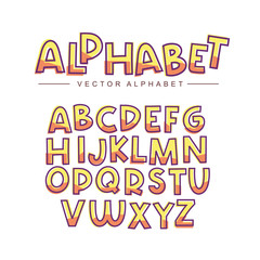 Yellow alphabet set