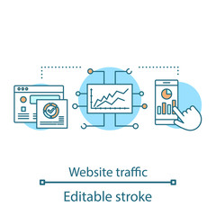Website traffic concept icon